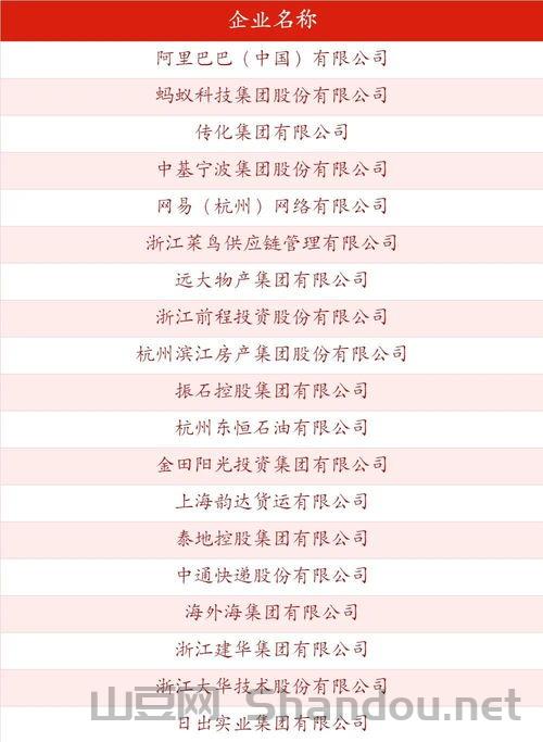 全球民营企业排名，世界民营企业前十