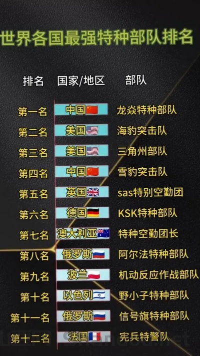 世界最强的特警排名前十,世界最强的特警排名前十名